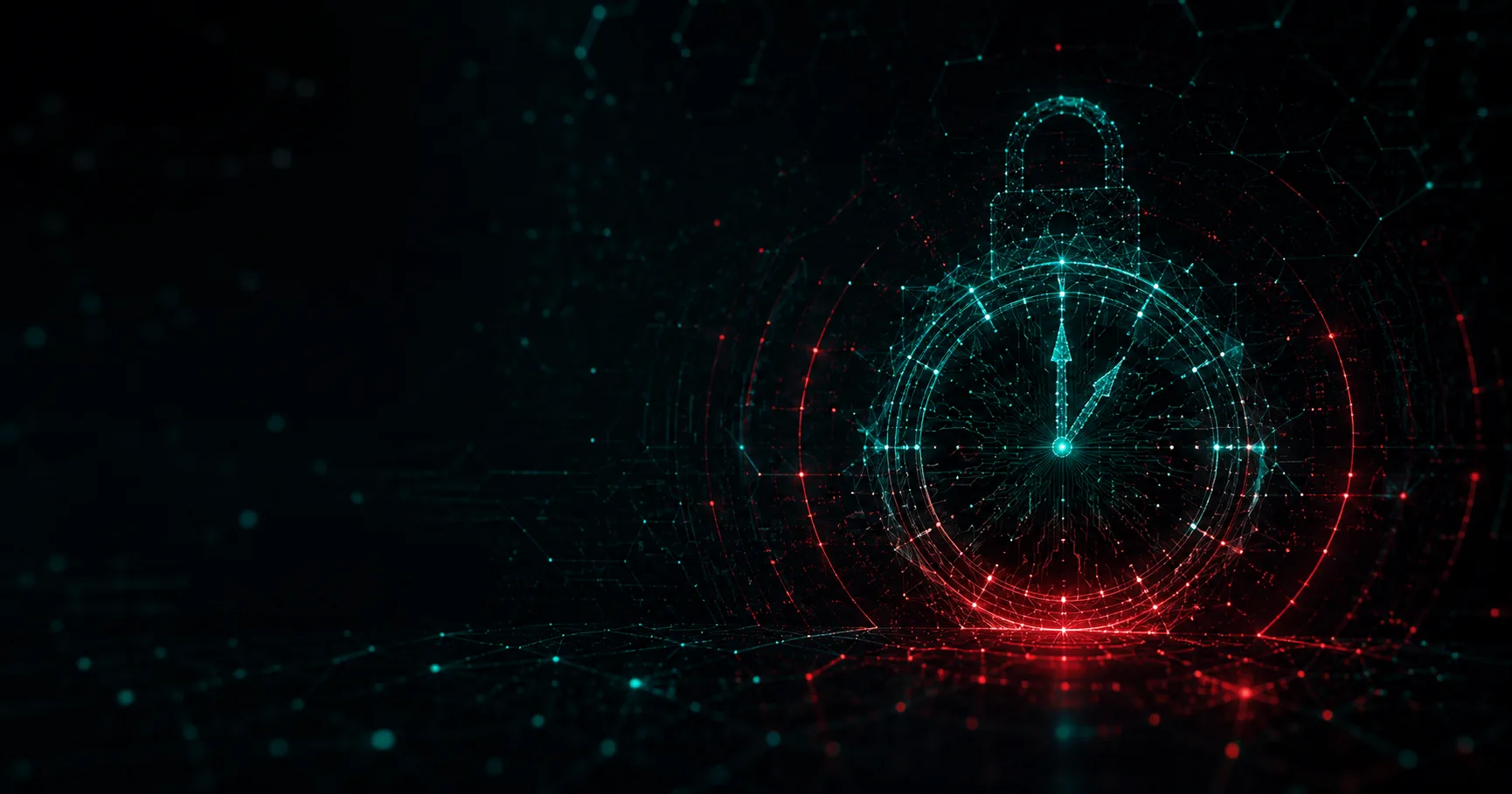 Reloj digital de cuenta regresiva representando la ventana crítica de contención de un ataque de ransomware